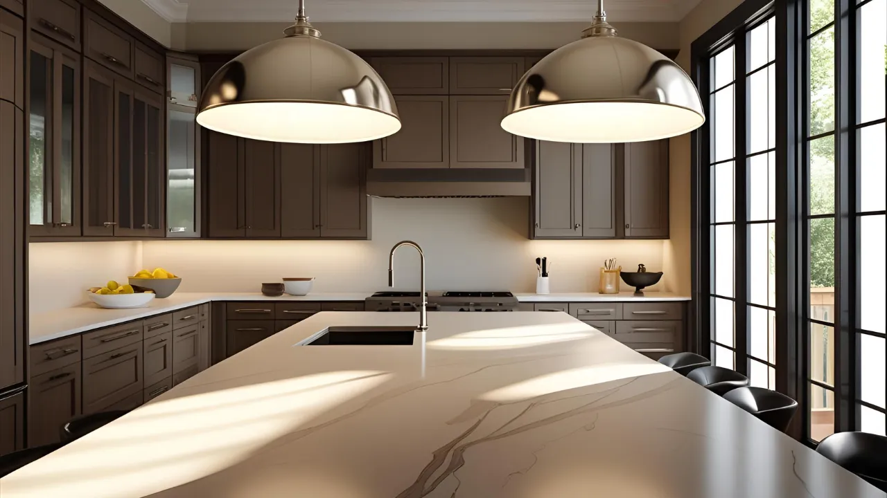 Dome-shaped kitchen light fixtures