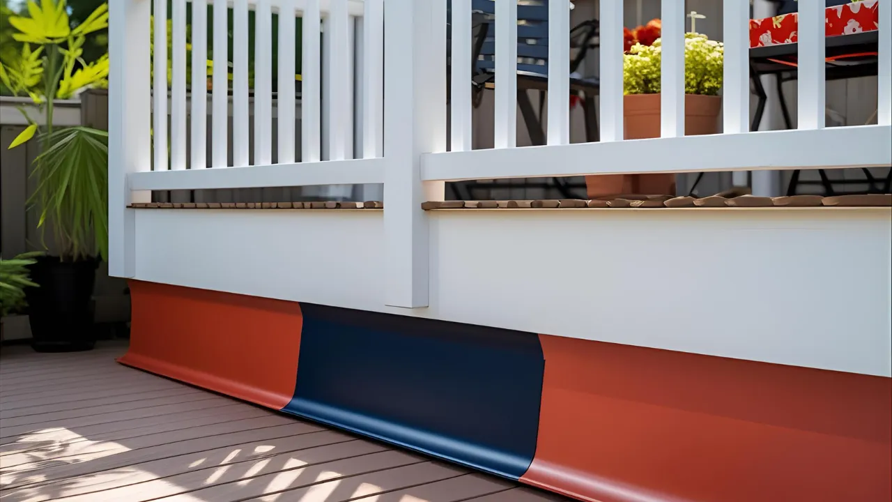 Colorful vinyl deck skirting