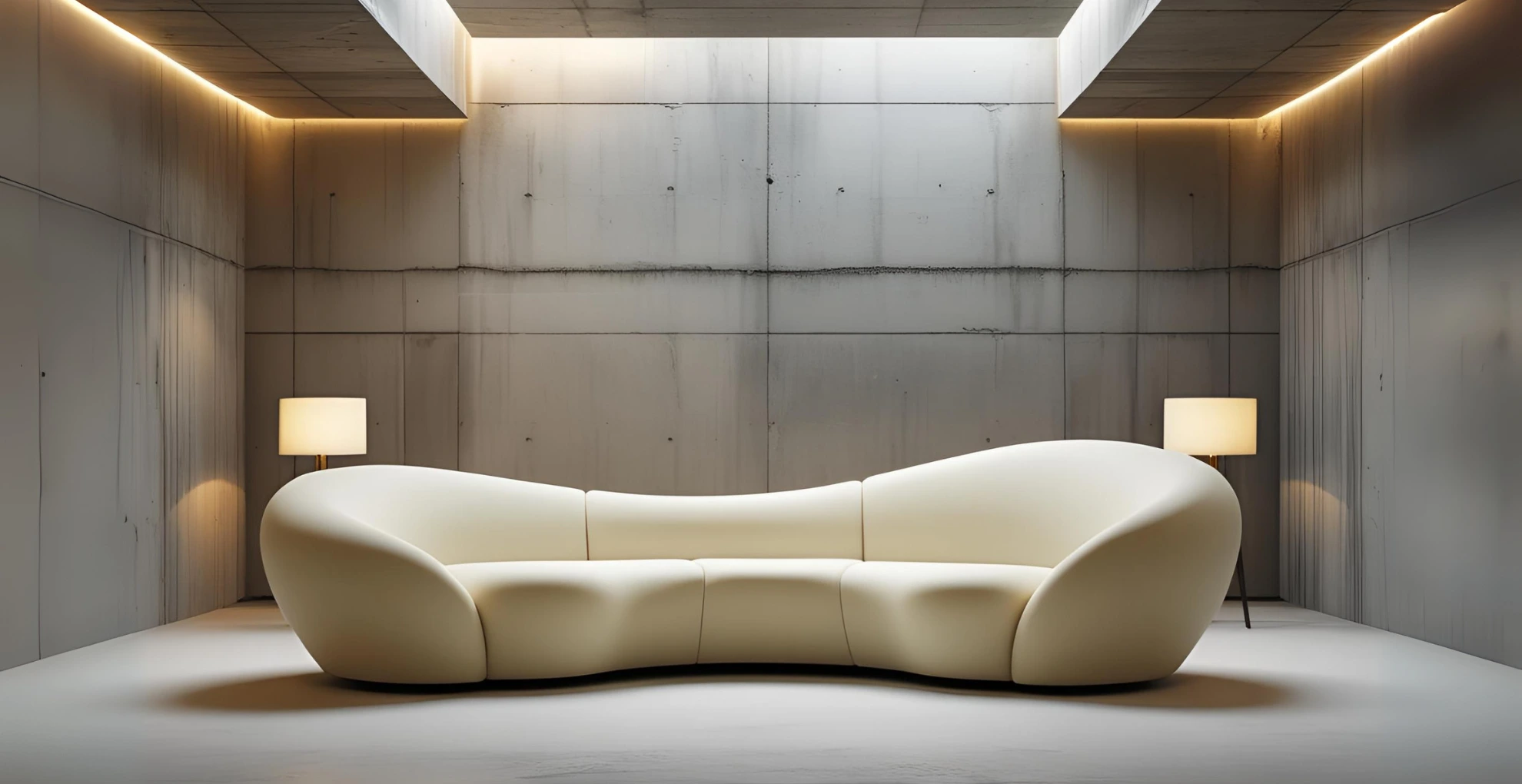 Curved Serpentine Design Sofa