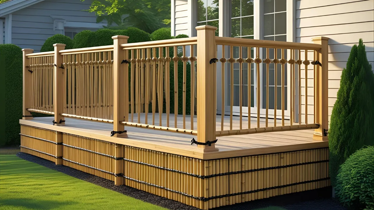 Bamboo deck skirting