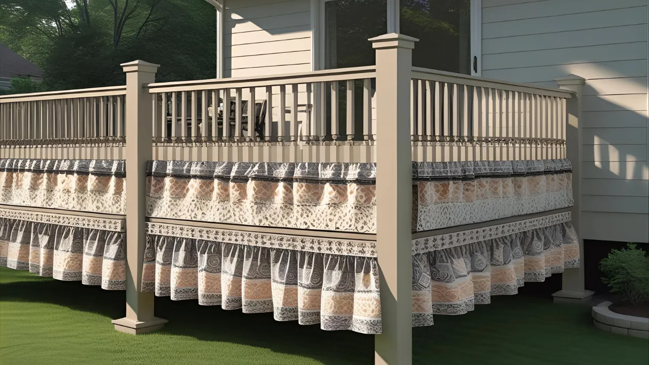 Fabric panel deck skirting