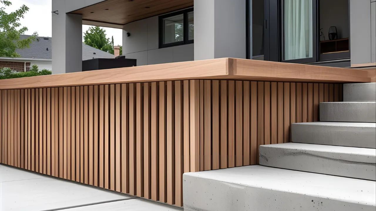 Vertical slat deck skirting
