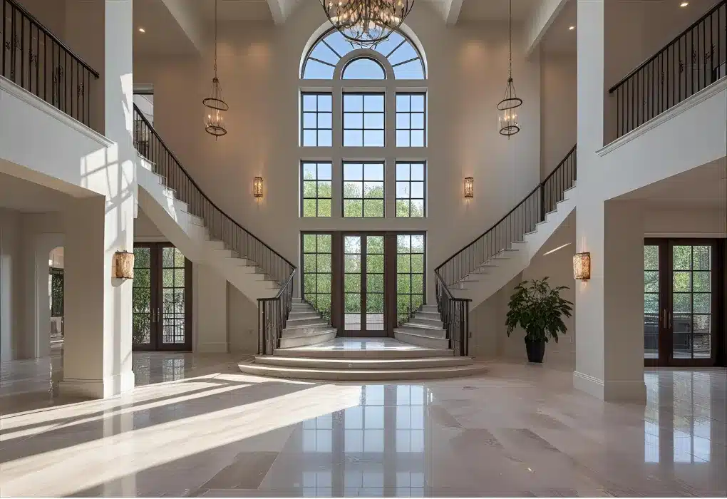 Double-height luxury entrance hall
