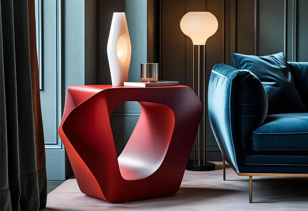 Statement side table as the main visual focal point