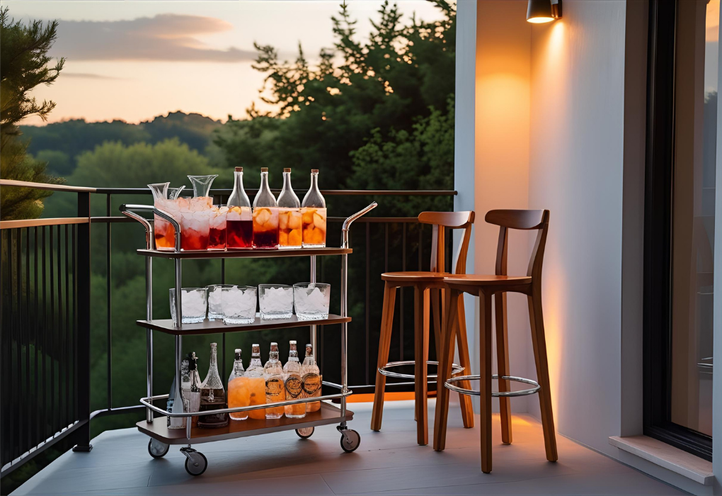 balcony mini bar area